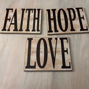 Wall Decor Set - Faith, Hope, Love - live the life you’ve always Imagined